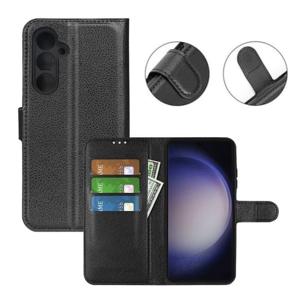 Samsung Galaxy S23 FE Wallet Case with Stand - Black