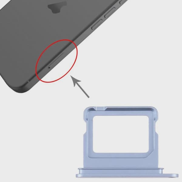 Simkortshållare för iPhone 17 - Blå