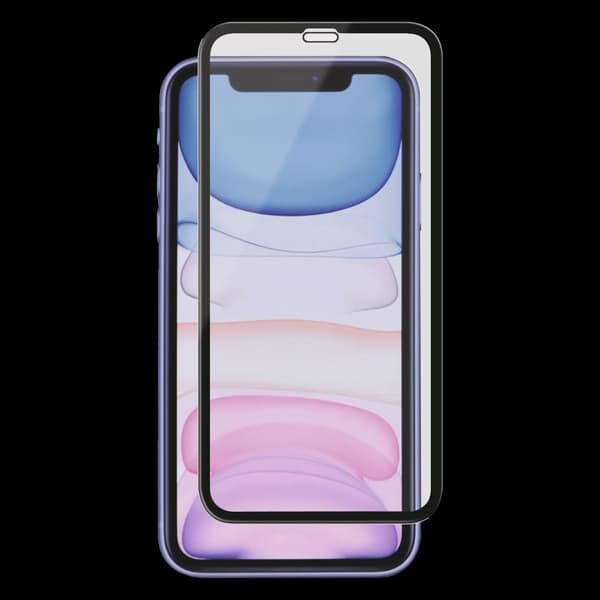 iPhone XR/11, Curved Silicate Glass, black