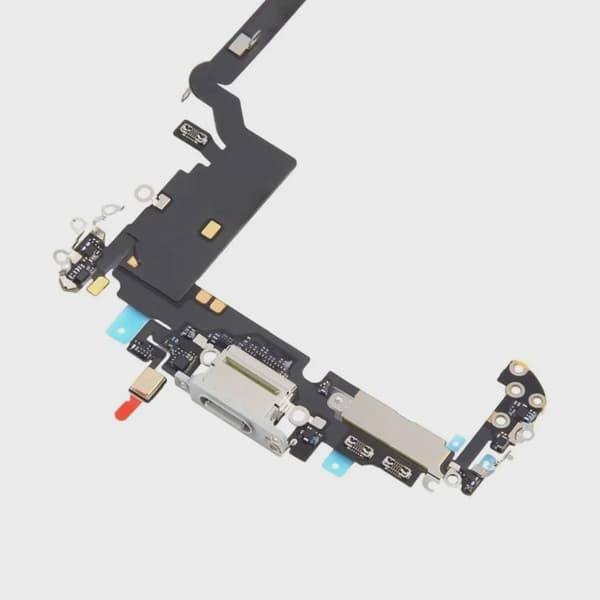 Laddkontakt med Flexkabel för iPhone 17 Pro Max - Silver