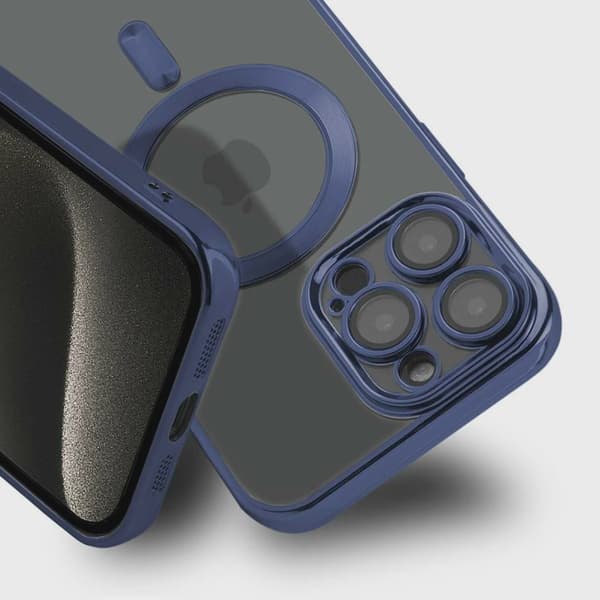 iPhone 15 Pro Magsafe skal - Mörkblå