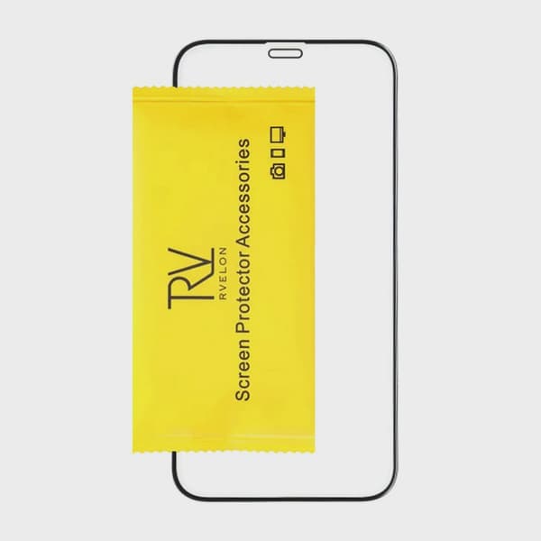 Screen Protector Tempered Glass iPhone 12 Mini - Black (eco-friendly)