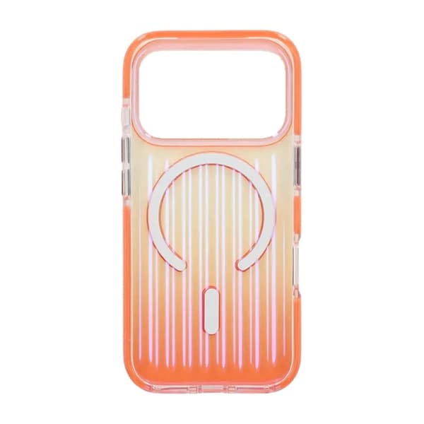 Corrugated Gradient Magnetic Case For iPhone 17 Pro Max Orange