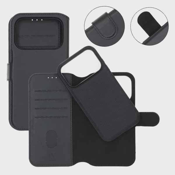 Removable Wallet Case Magnet for iPhone 17 Pro - Black