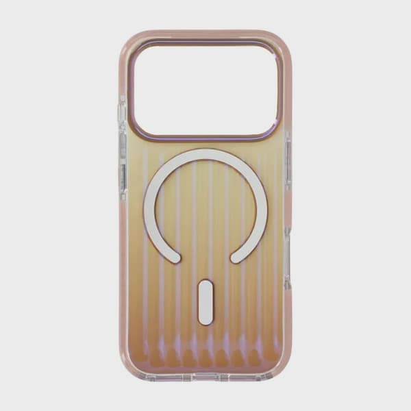Corrugated MagSafe Case for iPhone 17 Pro - Gradient Gold