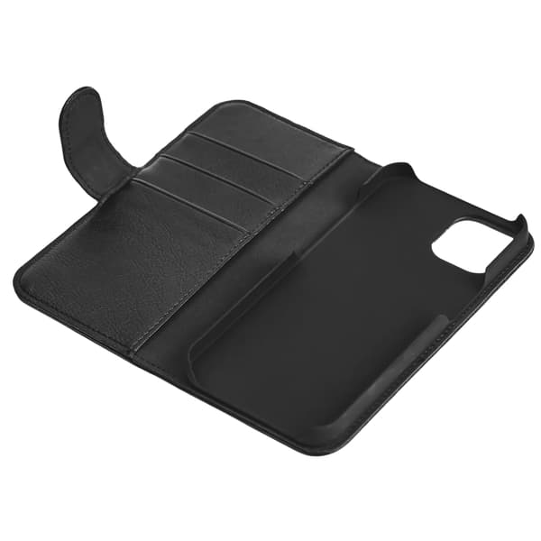 iPhone 13 Mini PU-plånbok, 3 kort, Svart