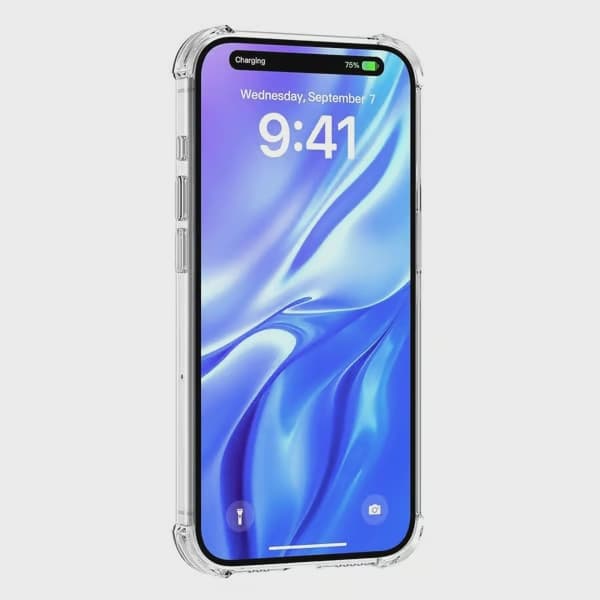 Transparent Mobile Case with Card Holder for iPhone 17 Pro