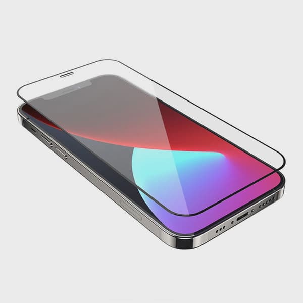 Screen Protector Tempered Glass iPhone 12 Pro Max - Black (eco-friendly)