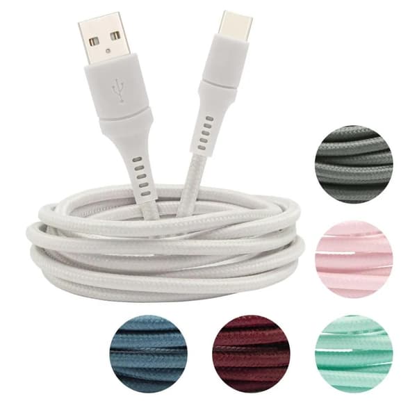 Linocell Colors USB-C-kabel 1,5 m Gröngrå
