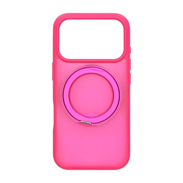 Mobilskal Roterande Magnet Stativ för iPhone 17 Pro - Röd
