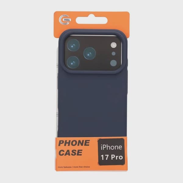 Soft Silicone Case for iPhone 17 Pro - Dark Blue