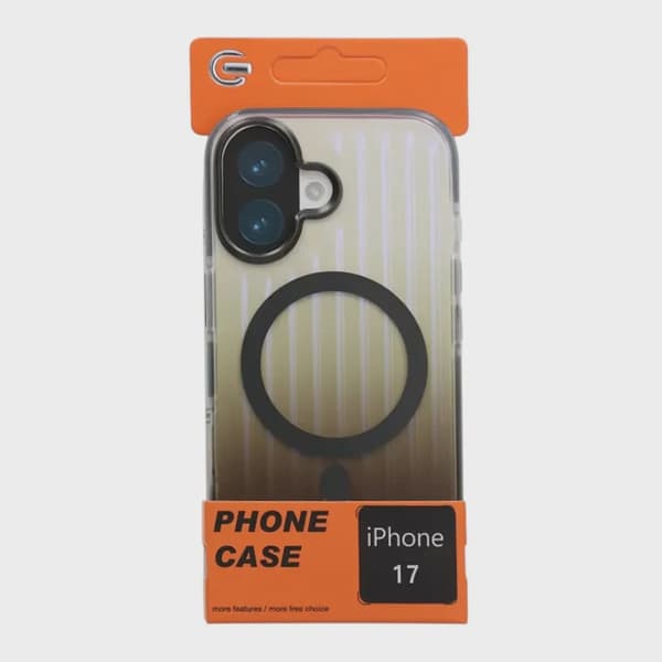 Mobilskal Korrugerad MagSafe för iPhone 17 - Grå