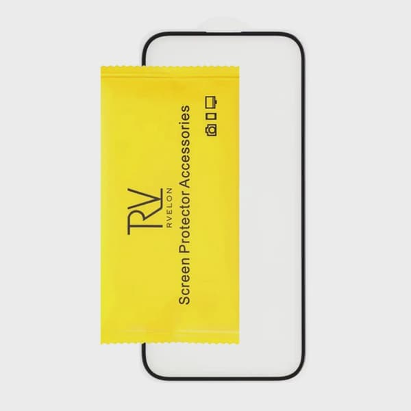 Screen Protector Tempered Glass iPhone 15 Pro - Black (eco)