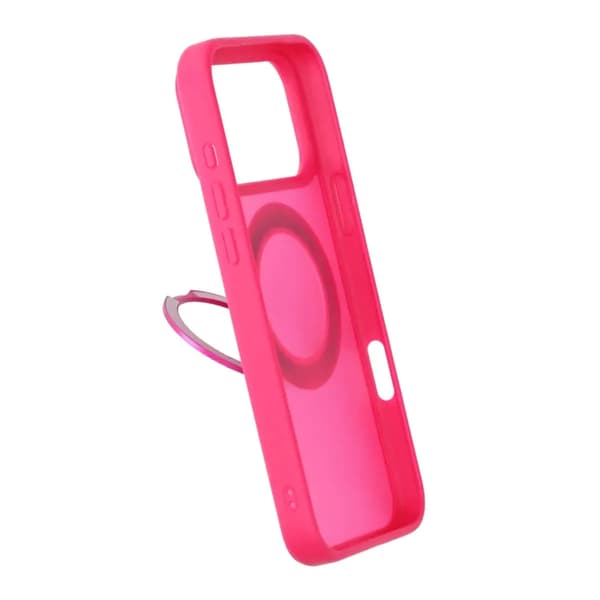 Mobilskal Roterande Magnet Stativ för iPhone 17 Pro Max - Röd