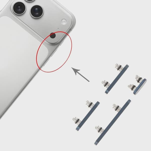 Knappsats för iPhone 17 Pro och 17 Pro Max - Blå