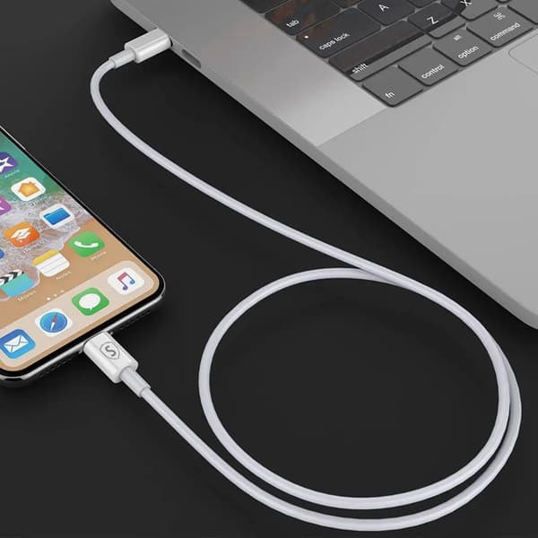 SiGN USB-C till Lightning Kabel 2.1A, 2m - Vit
