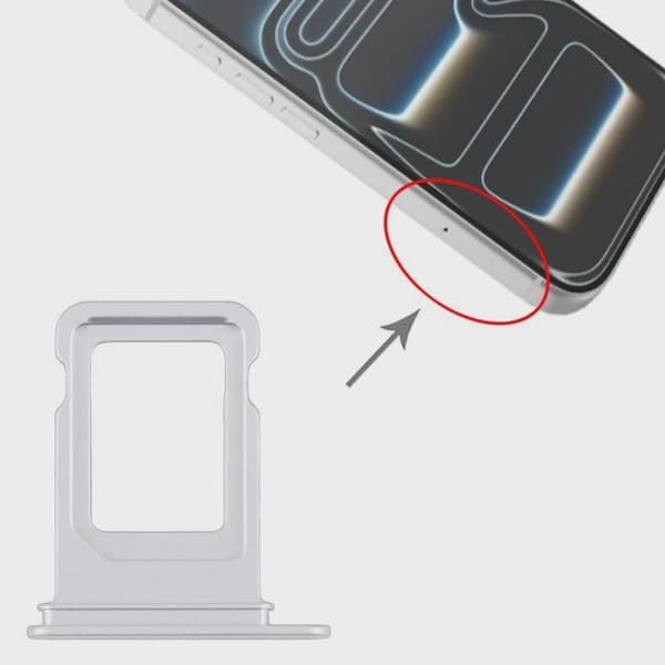 Simkortshållare för iPhone 17 Pro - Silver