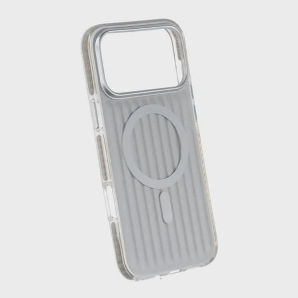 Corrugated Magsafe Case for iPhone 17 Pro Max - Silver