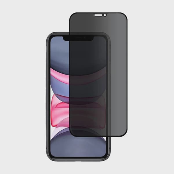 Screen Protector Privacy Tempered Glass iPhone 11/XR - Black (eco-friendly)