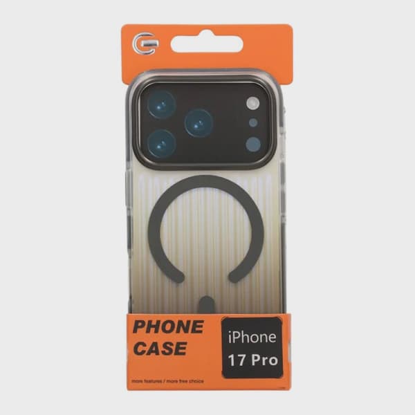 Corrugated MagSafe Case for iPhone 17 Pro - Gradient Grey