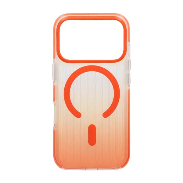 Corrugated Gradient Magnetic Case For iPhone 17 Pro Max Orange