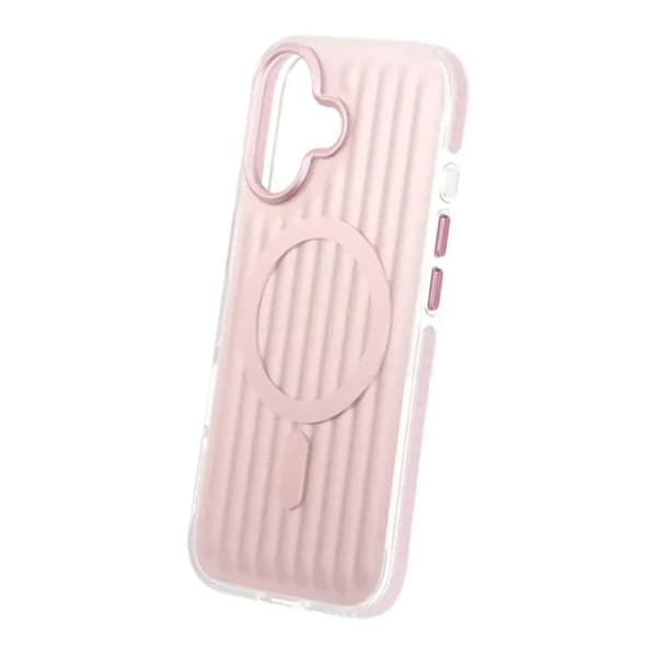Mobilskal Korrugerad Magsafe för iPhone 17 - Rosa