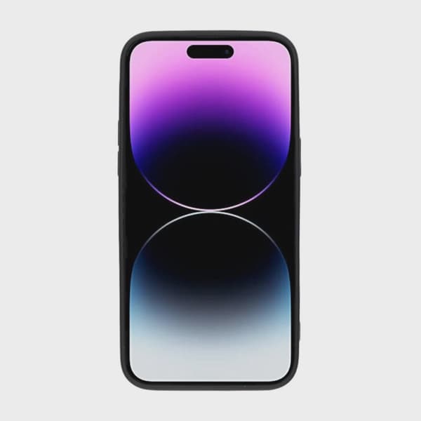 Silicone Case with Card Holder for iPhone 14 Pro Max - Black