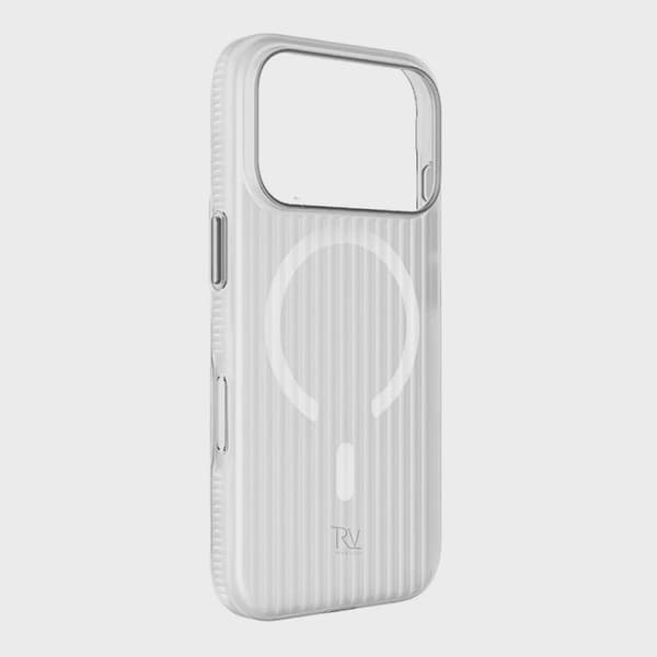 Corrugated Magsafe Case for iPhone 17 Pro Max - White