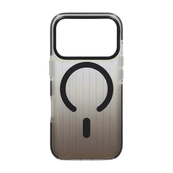 Corrugated Gradient Magnetic Case For iPhone 17 Pro Max Black