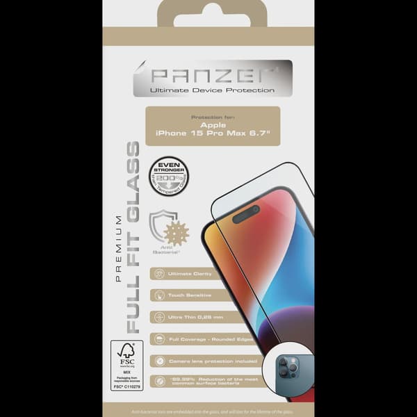 iPhone 15 Pro Max Full-Fit Silicate Glass