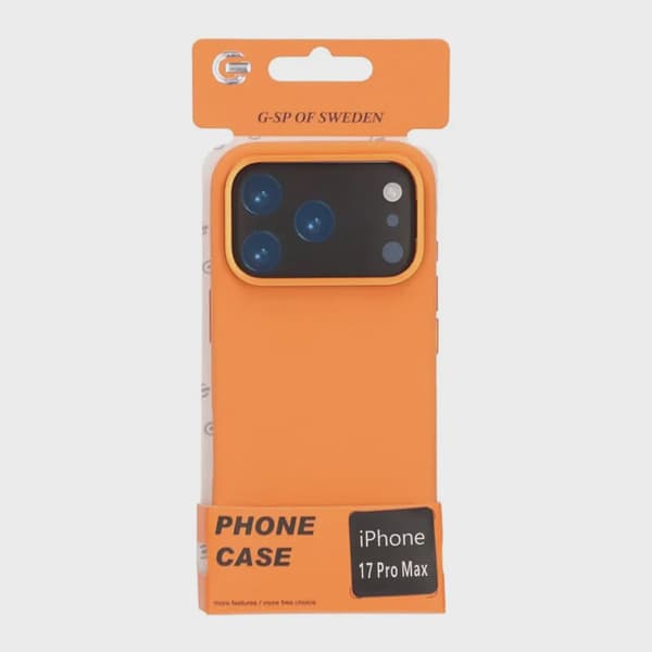 Mobilskal Silikon Magsafe och Statv iPhone 17 Pro Max - Orange