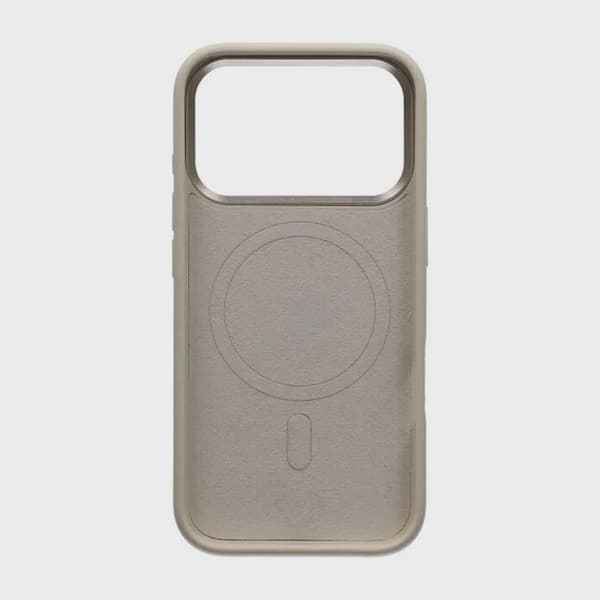 Beige Silicone Case with Magsafe for iPhone 17 Pro