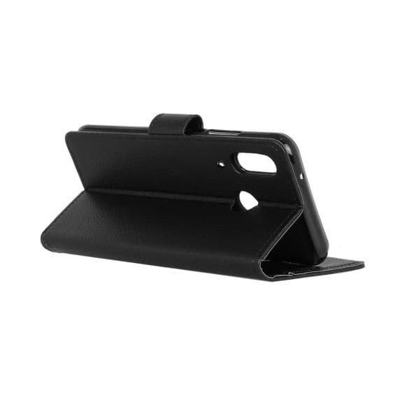 Flip Stand Leather Wallet Case For Redmi Note 7 Black