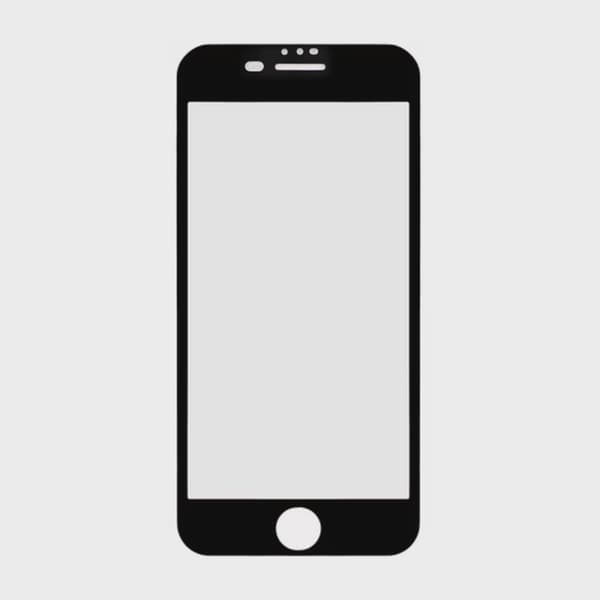 Screen Protector Tempered Glass iPhone 7/8 Plus - Black (eco-friendly)
