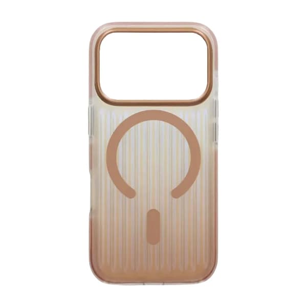 Corrugated Gradient Magnetic Case For iPhone 17 Pro Desert Gold