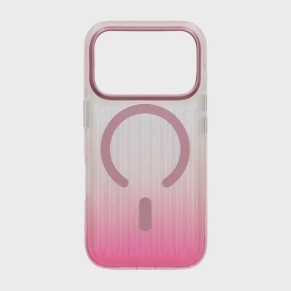 Corrugated MagSafe Case for iPhone 17 Pro Max - Gradient Pink