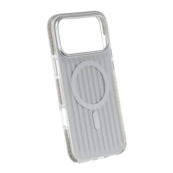 Mobilskal Korrugerad Magsafe för iPhone 17 Pro Max - Silver