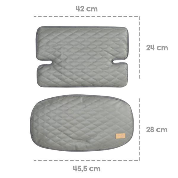 Högstolskudde ROBA - Design Stone Kvadramönstrad - För alla Sit Up-stolar - Mörkgrå