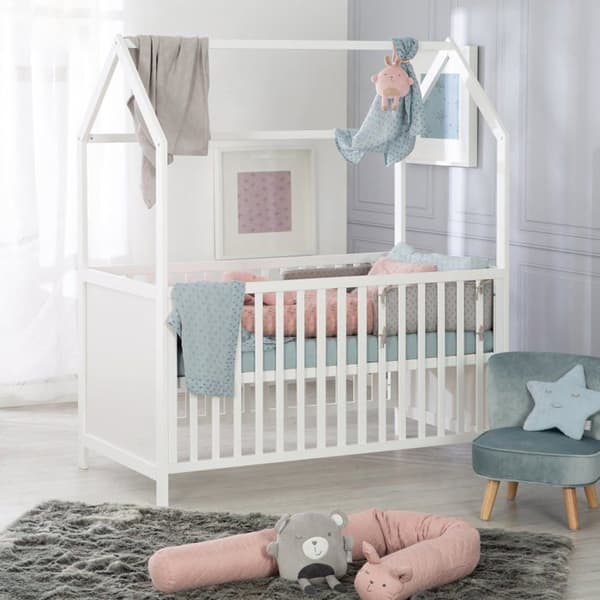 Tour de Lit Bebis ROBA Lil Planet Certifierad GOTS - 170x16 cm - Grå