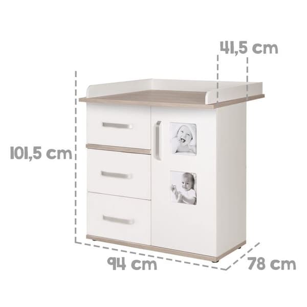 Ensemble Chambre Bébé ROBA Moritz - Säng 70x140 cm + Skötbord