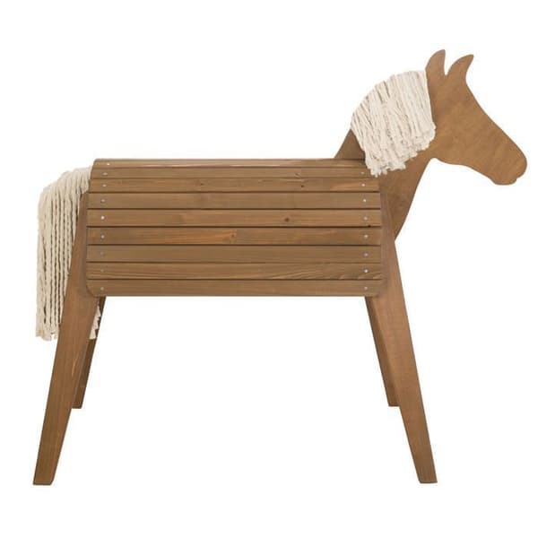 Utehäst - ROBA - Stor Trädgårds Häst - Massivt Trä - Teak - 2 i 1
