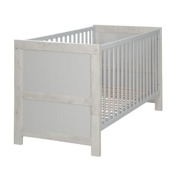 Lit Bébé Evolve ROBA Mila - Höj- och sänkbart - 70x140 cm - Grå Naturlig