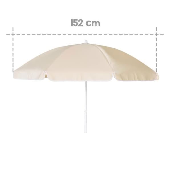 Parasol - ROBA - 152 cm - Beige - Metall - Fällbar - Manuell