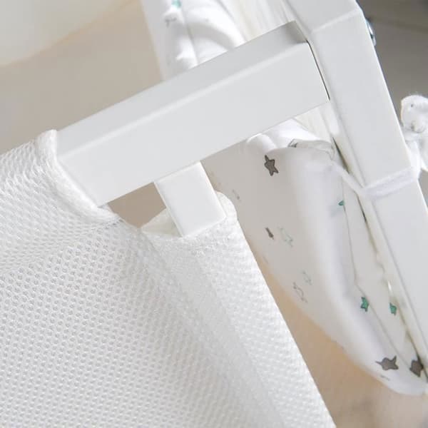 ROBA Lit Cododo Complet "safe asleep®" 60x120 cm med designen "Sternenzauber" - Vit lackad