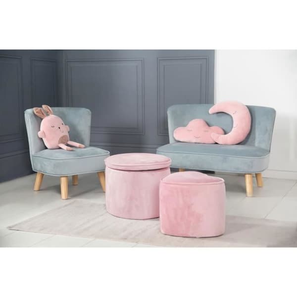 ROBA Lil Soffa Barnbröstsäck - Mjuk sammet - Rosa