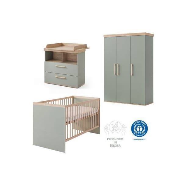Sovrum Babyset 'Jimmy' - ROBA - Komplett Trio - Salvia / Ek