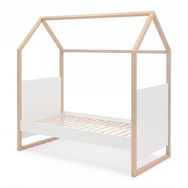 ROBA Lit Cabane 'Noah' 70 x 140 cm – Evolutiv – Vit / Ek Tristan
