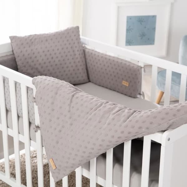 ROBA Coffret Bebis Bio Lil Planet - Sängkläder och Sängkappa + Påslakan - Grå Silver