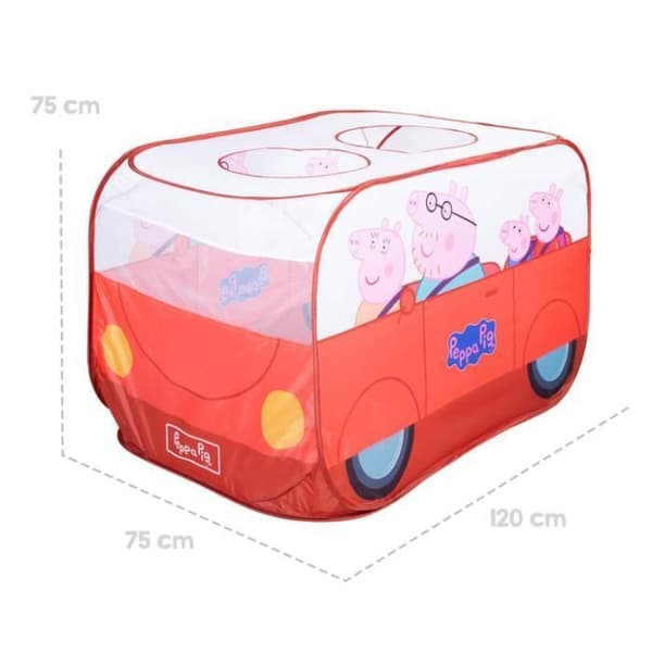 Pop Up Spelstält Peppa Pig - ROBA - Bilform - Fällbar Funktion - Röd - Vit