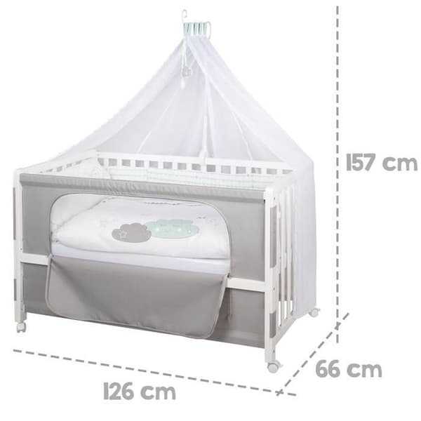 Lit Cododo ROBA Glad Moln 60x120 cm - Vit / Grön